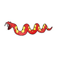 cartoon poisonous snake N22