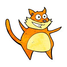 funny cartoon cat N132