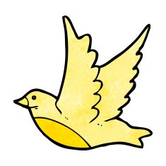 cartoon flying bird N20