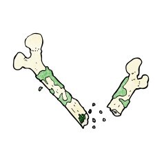 gross broken bone cartoon N9