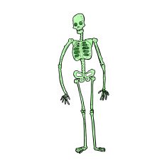 cartoon spooky skeleton N5