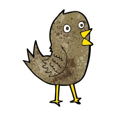 cartoon tweeting bird N13