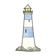 cartoon light house N9
