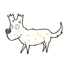 cartoon cute little dog N8