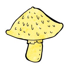 cartoon wild mushroom N9