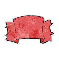 cartoon heraldry scroll banner N4