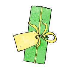 cartoon christmas present N50