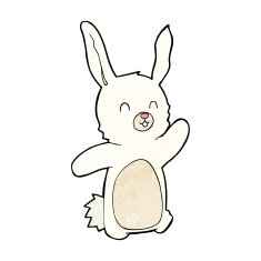 Cartoon happy rabbit N13