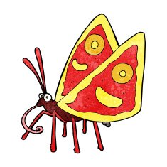 cartoon funny butterfly N12