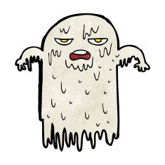cartoon slimy ghost N12