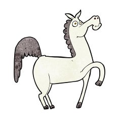 Funny cartoon horse N11
