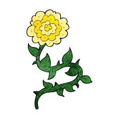 cartoon flower N368