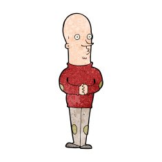 cartoon funny bald man N7