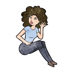 cartoon woman listening N7