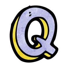 Cartoon Letter Q N14