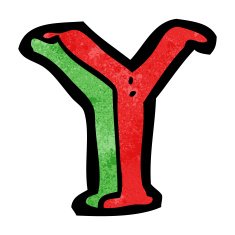 cartoon letter y N13