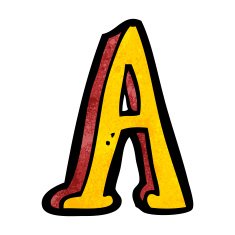 cartoon letter a N14