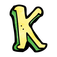 cartoon letter k N13