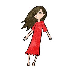 cartoon ghost like girl N6
