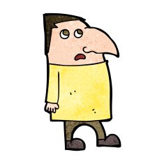 cartoon worried man N87