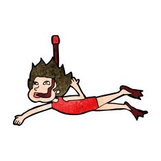 cartoon swimmer with snorkel N9
