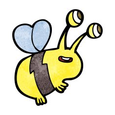 cartoon happy bee N17