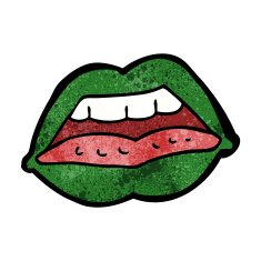 cartoon sexy halloween lips symbol N8