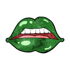 cartoon sexy halloween lips symbol N9