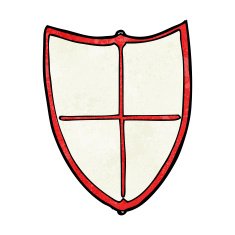 cartoon heraldic shield N15