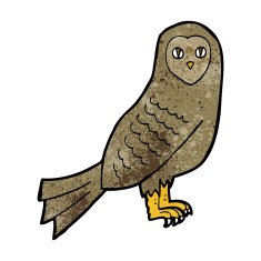 Cartoon Owl N128