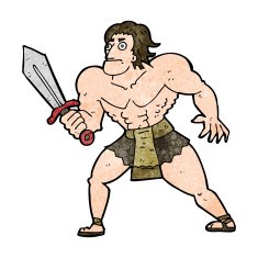 cartoon fantasy hero man N8