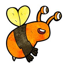 cartoon happy bee N18