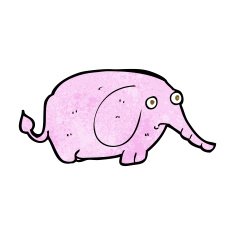 cartoon sad little elephant N8