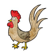 cartoon cockerel N27