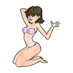 cartoon sexy bikini girl N8