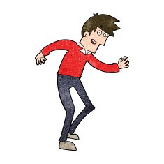 cartoon happy man dancing N31