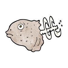 cartoon fish head N9