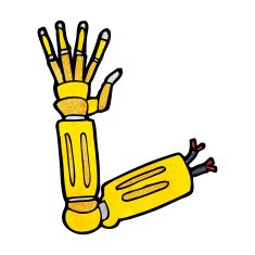 Cartoon Robot Arm N26