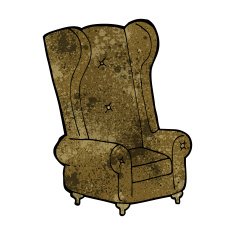 cartoon old armchair N6