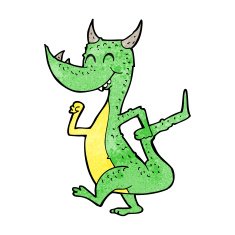 cartoon happy dragon N7