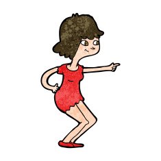 Cartoon Girl Pointing N26