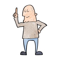 Cartoon Man Pointing Finger N9