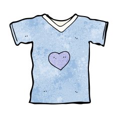 cartoon t shirt with love heart N8