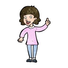 cartoon woman with idea N211