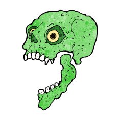 cartoon scary skull N24