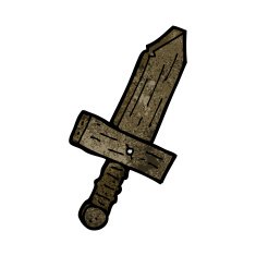 cartoon wooden sword N9