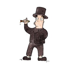cartoon smoking gentleman N8