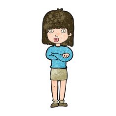 cartoon impatient woman N9