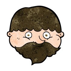 cartoon bearded man N46