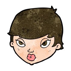 cartoon unimpressed woman N8